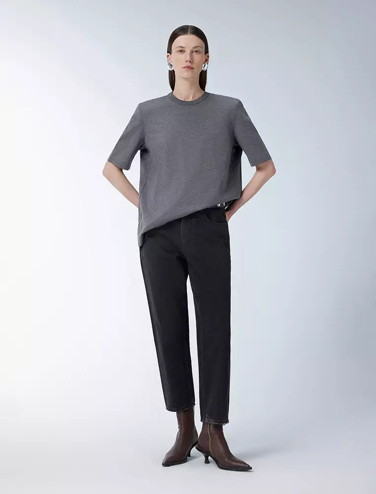 锥形九分铅笔裤