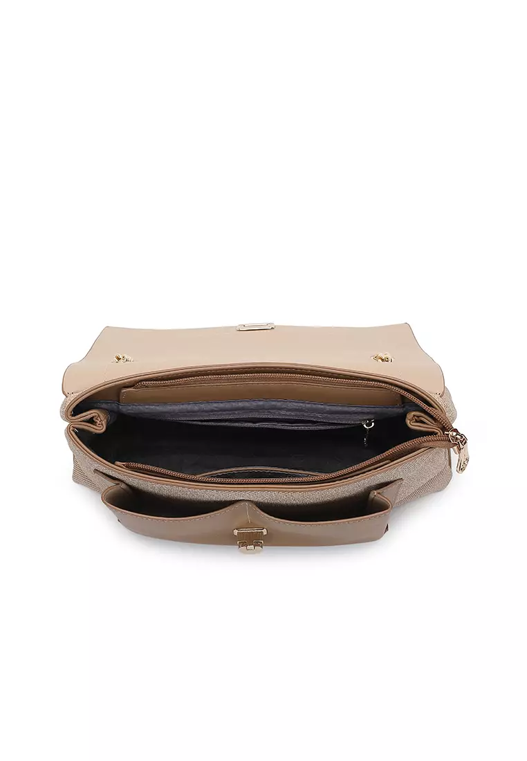 Women's Sling Bag / Crossbody Bag / Shoulder Bag (Tas Selempang Wanita / Tas Bahu Wanita) - Krem