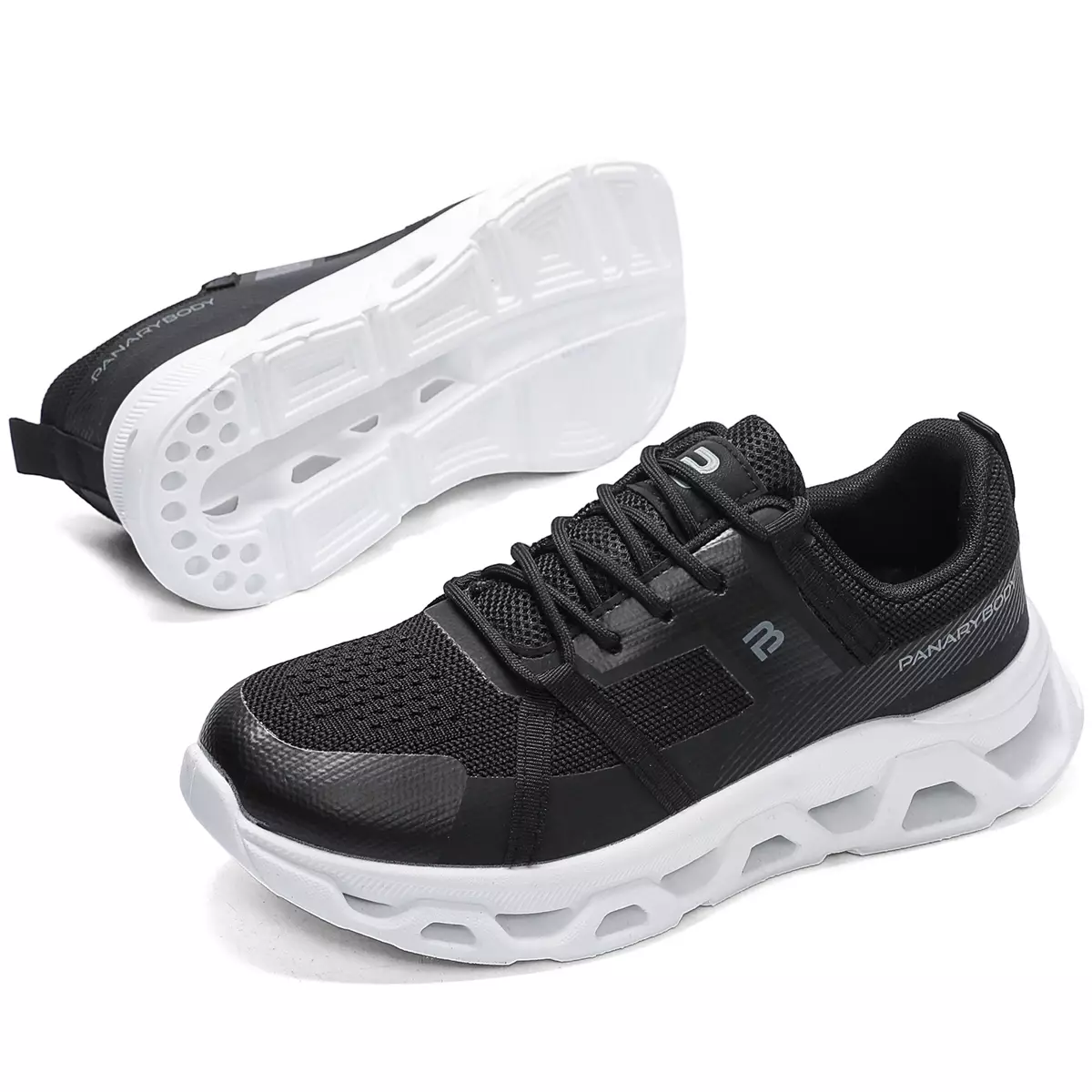 LURAD Sepatu Pria Breathable Textile Sneakers Cowok Sekolah Travel Polos QNR31