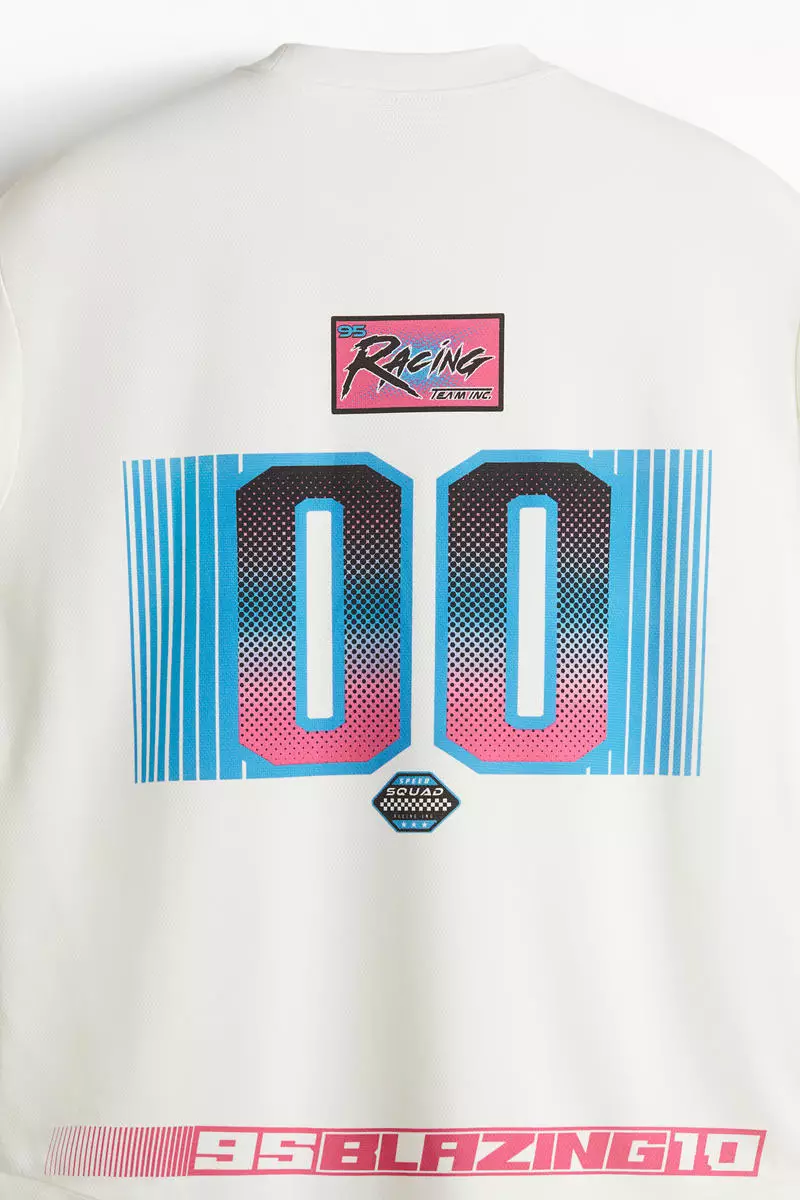 Loose Fit Long-sleeved mesh top