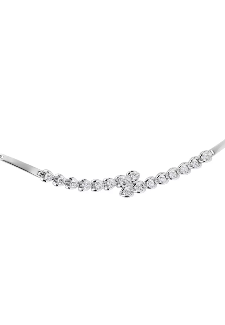 TOMEI 心心相印 Heart to Heart Diamond Bracelet White Gold 750