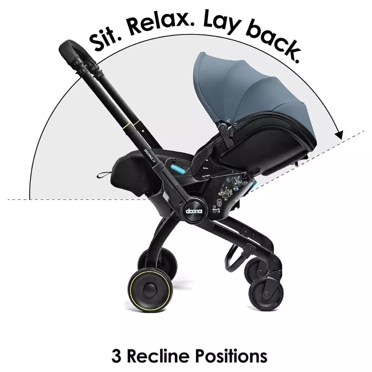 Doona X 2 In1 Car Seat & Stroller Ocean Blue - Kereta Dorong Bayi
