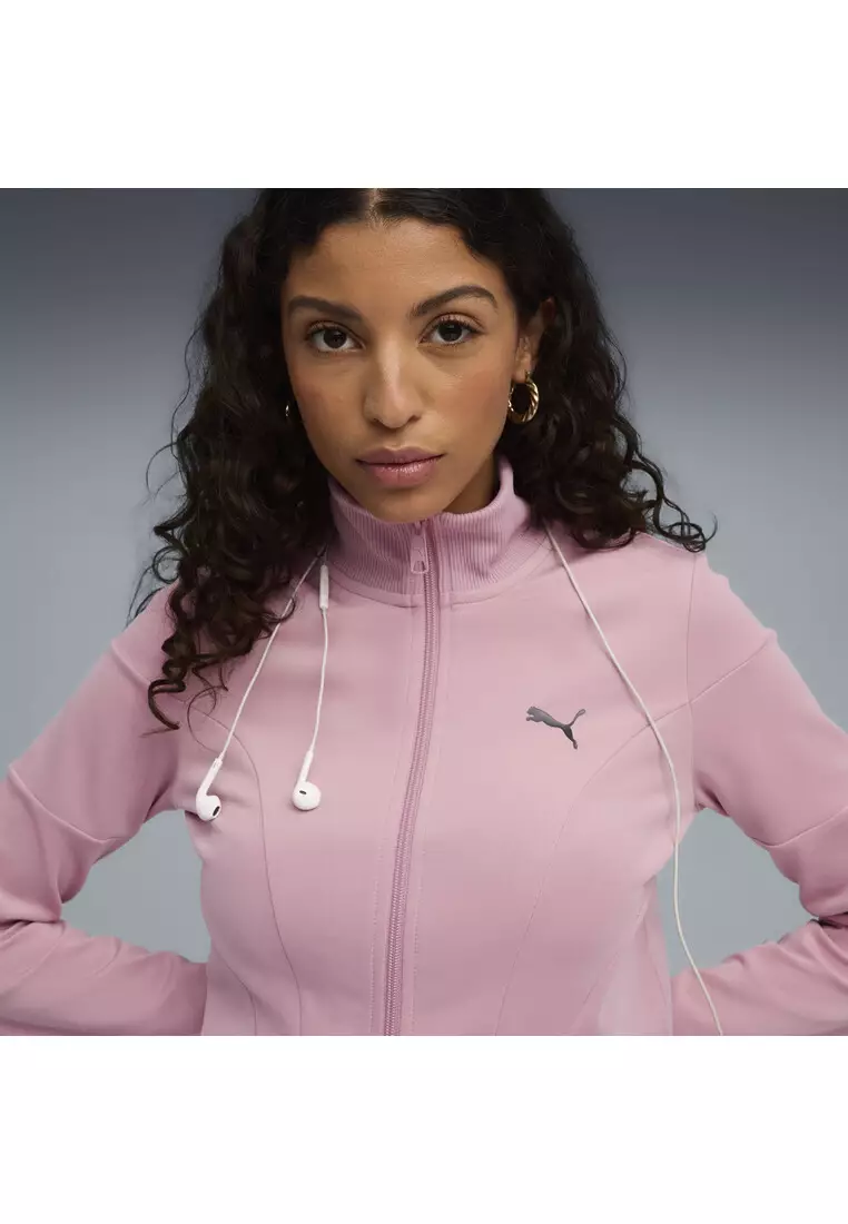 DARE TO Women's Slim Cropped Track Jacket