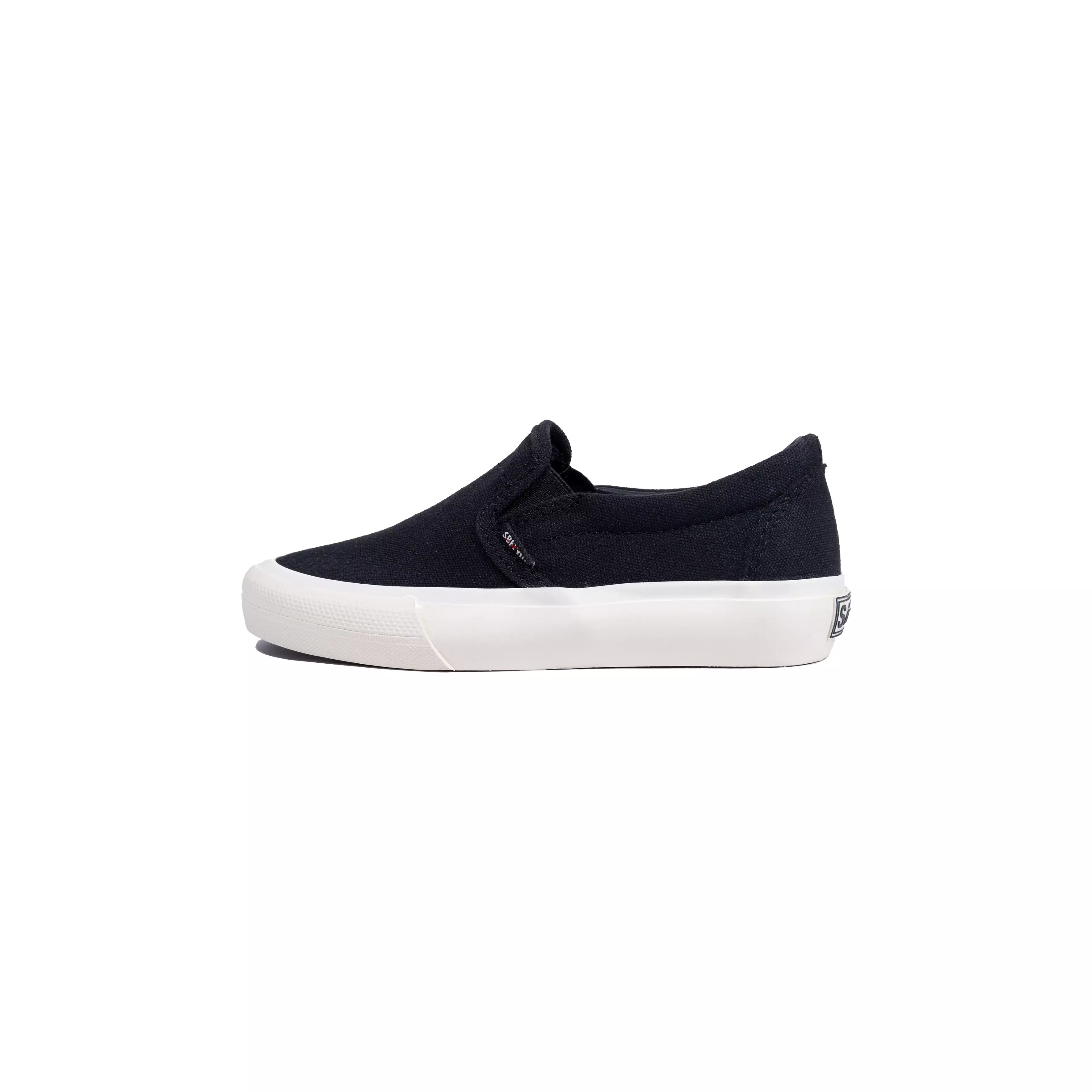 SABA KIDS Slip On Evan ALL Black White - Sepatu Sneakers Sekolah Anak Original 100% VTK 42