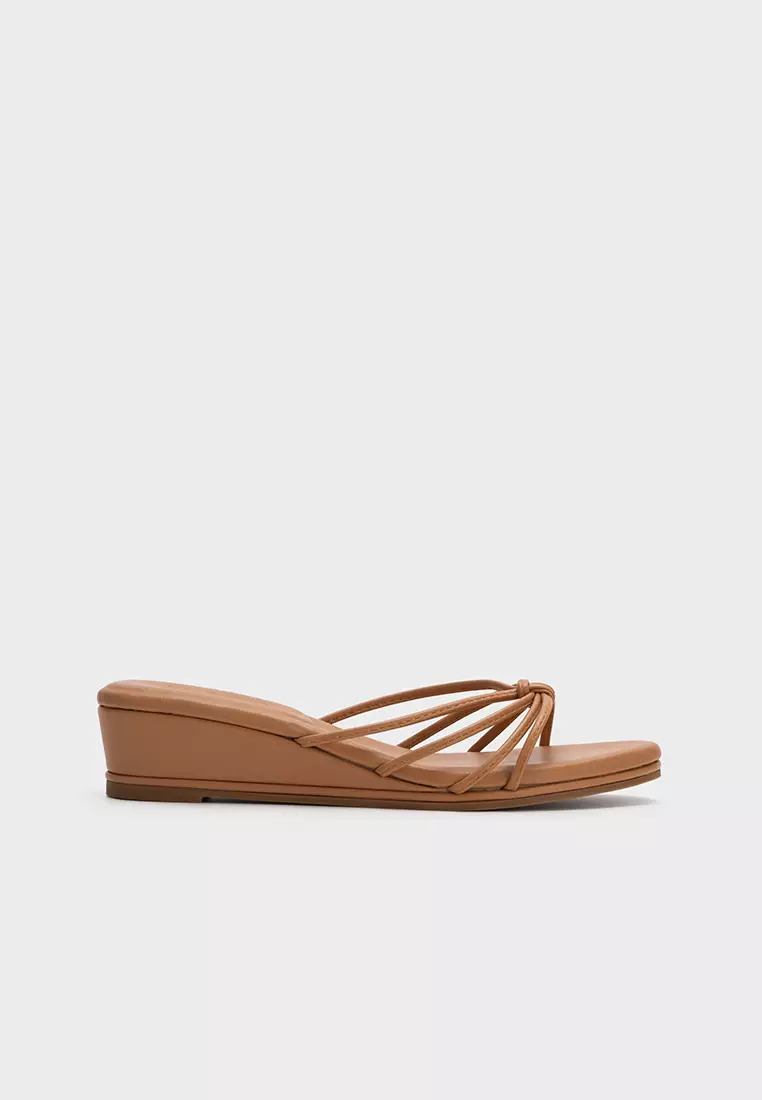 KNOTTED CLOUDFOAM LOW WEDGE HEEL