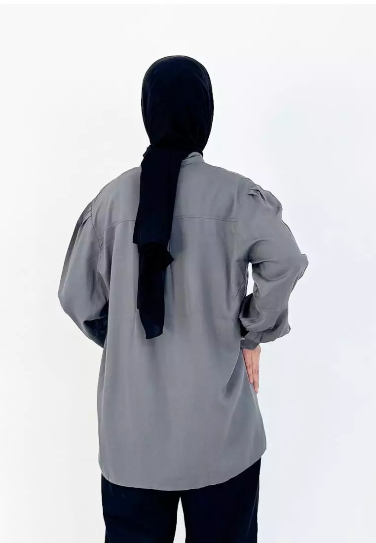 Kemeja Cotton Grenda [Abu - Abu]