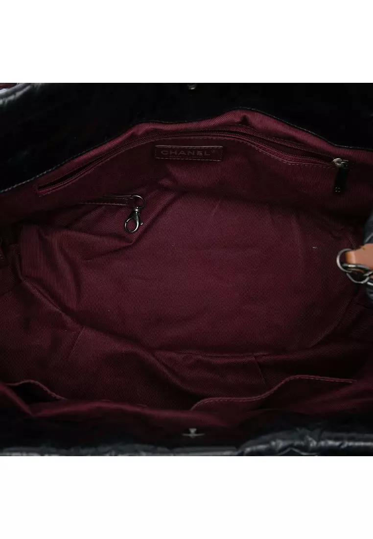 Pre-Loved Chanel Large Quilted Iridescent Calfskin In The Mix Satchel