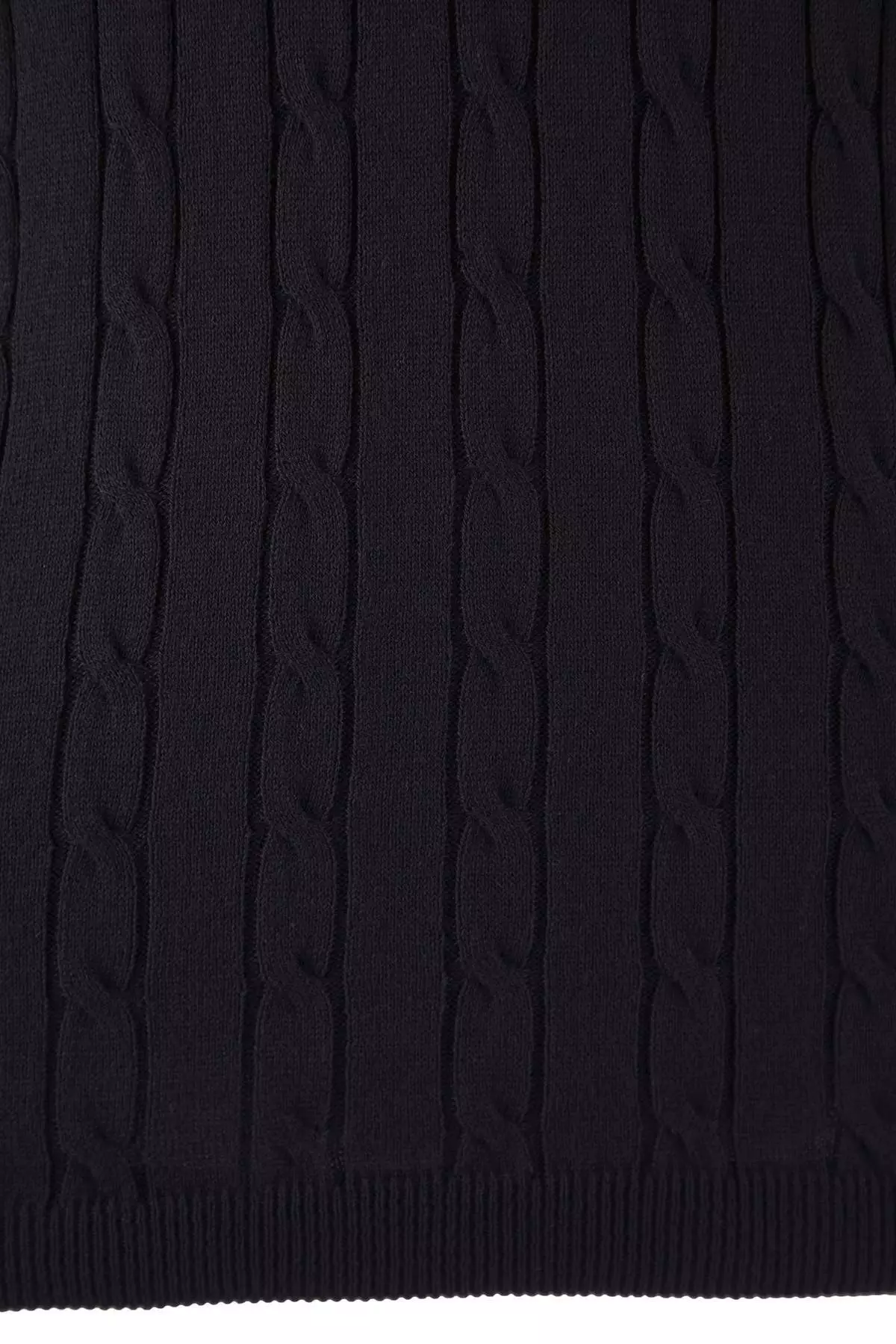 Navy Blue Polo Collar Knitted Thin Knit Blouse