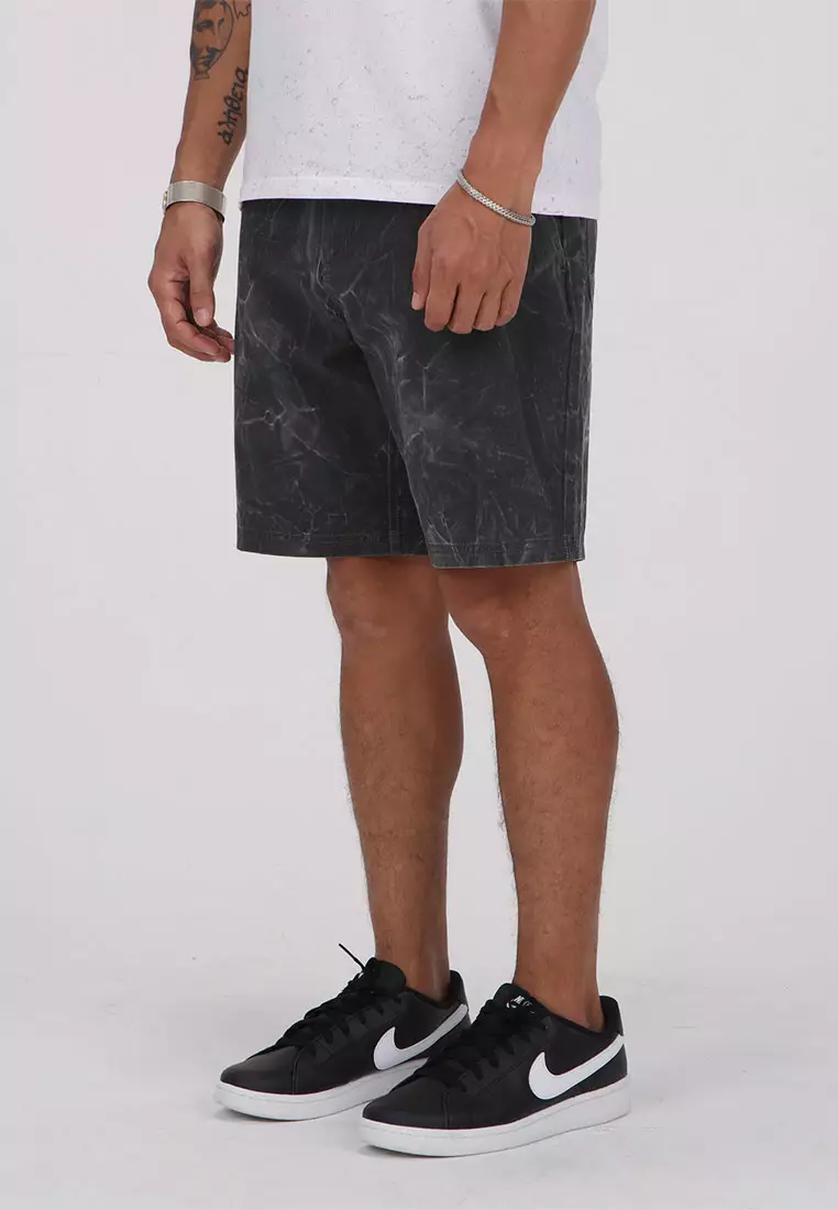 MWS STONE FADED 19 HYBRID SHORTS STEALTH