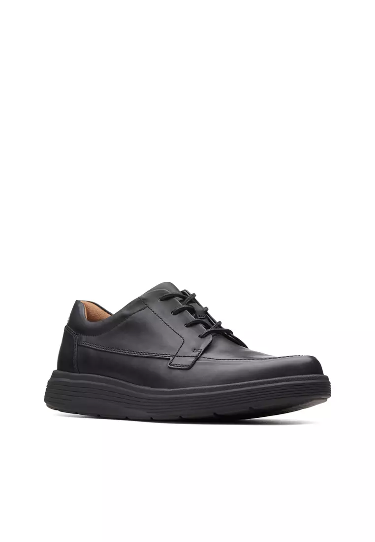 Mens Un Abode Ease Slip On shoes - Black Leather