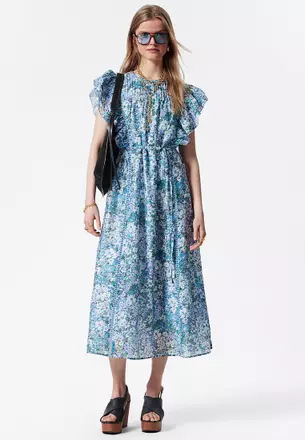 maxi dresses under 20 Vina Tiered Pleated Layered Maxi Dress