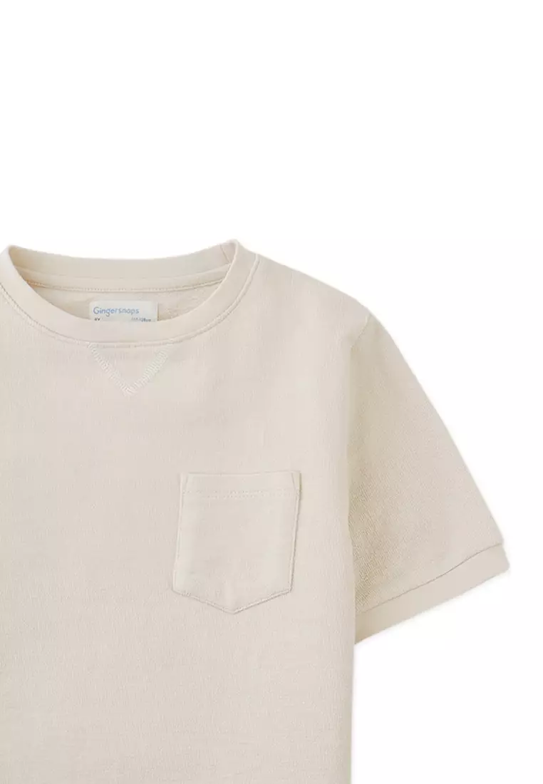 Scott French Terry Ringer Tee with Pocket