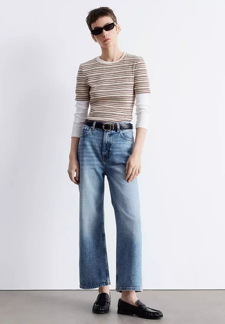 Cropped Wide-Leg Jeans
