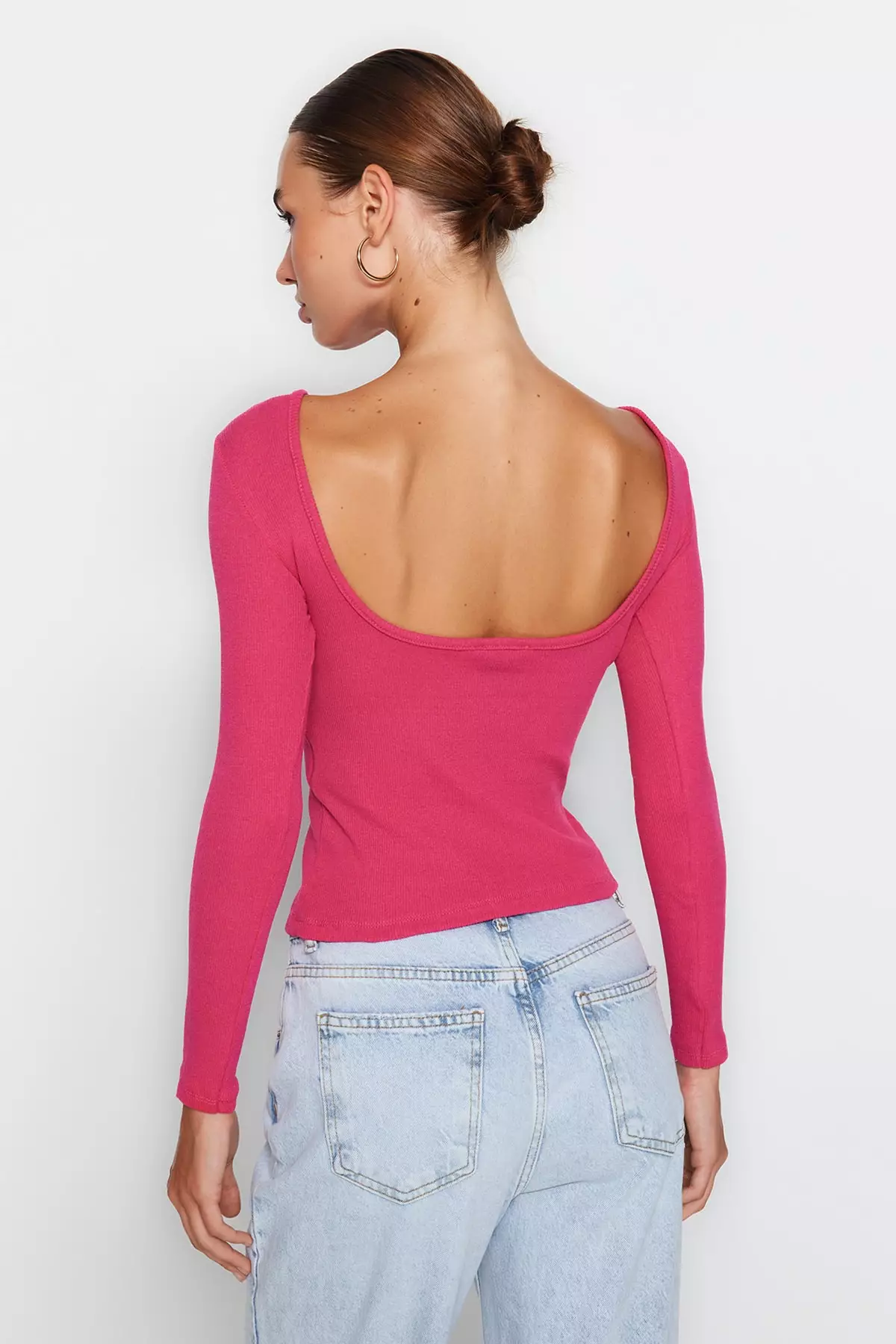 Buy Trendyol Low Back Fitted Rib Top 2024 Online