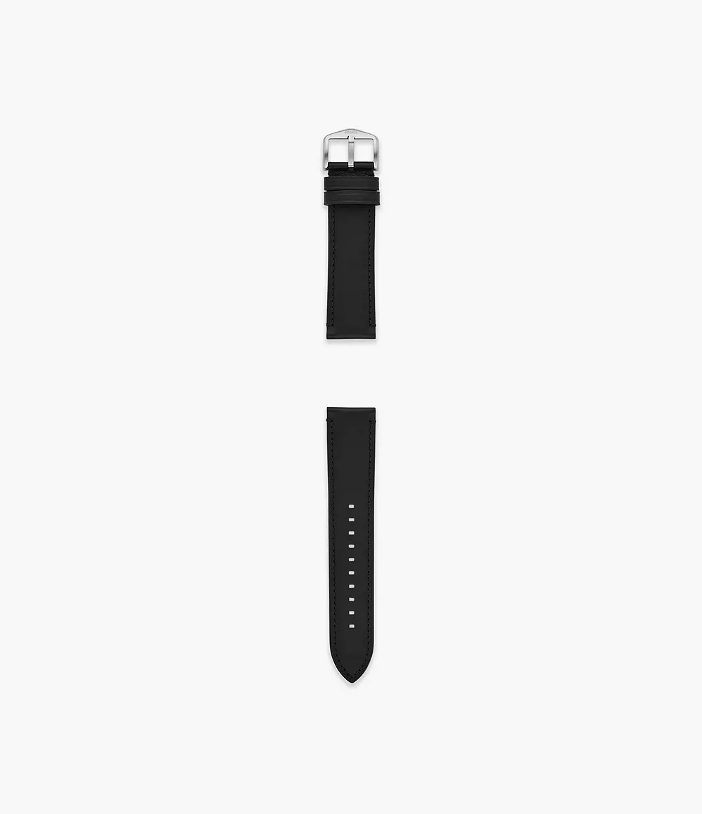 Jual Fossil Fossil Strap Bar Black Leather Jam Pria 22 MM S221499