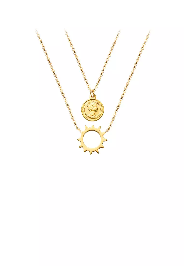 Gold hotsell necklace sun