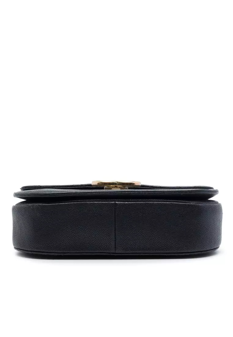 Pre-Loved Chanel Paris Cuba Medium Quilted Caviar Thread Around Flap