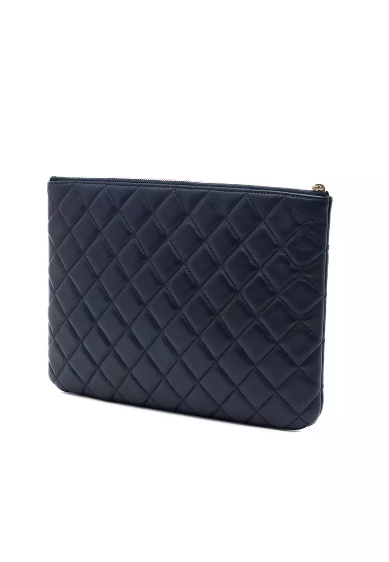 Pre-Loved Chanel Medium Quilted Lambskin O Case Clutch