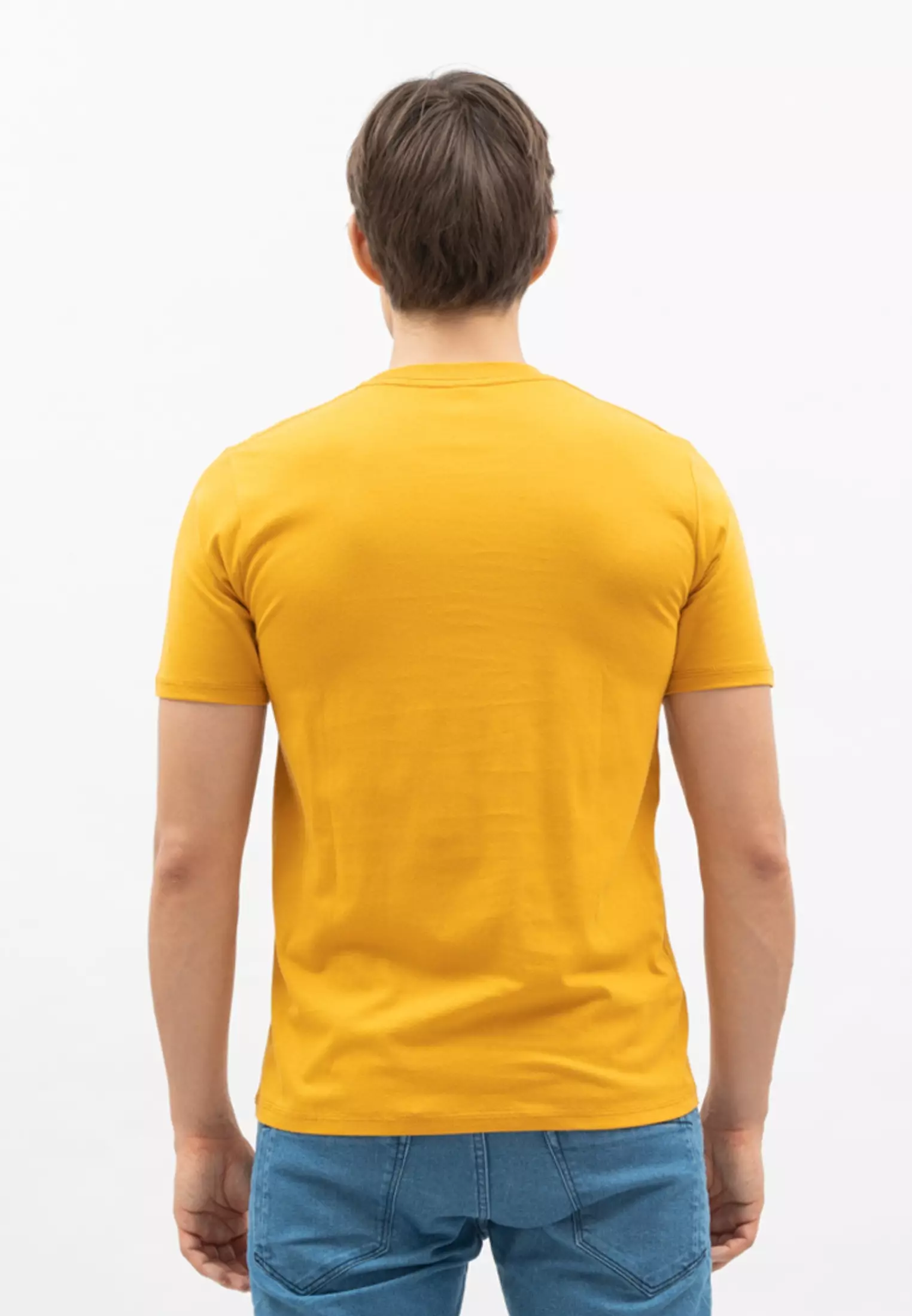 Kaos Polos Pria Premium Katun Combed Lengan Pendek Mustard