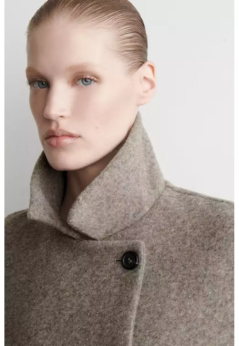 BOILED WOOL-BLEND SHORT JACKET