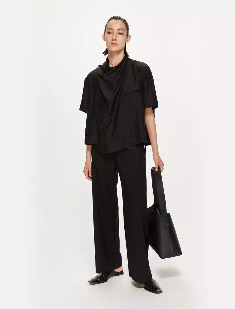 JNBY Women's Silk 3/4-Sleeve Loose Top