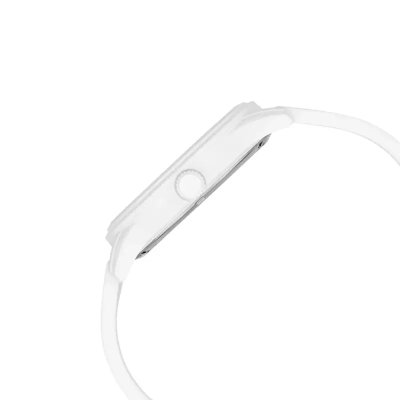 Jam Tangan Pria Guess Reputation GW0780G1 White Dial White Silicone Strap