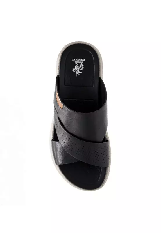 Men Slip On Faux Leather Classic Casual Sandals - 250140047