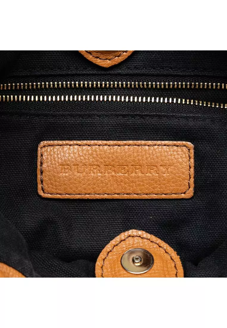 Pre-Loved Burberry House Check Canvas And Calfskin Little Crush Crossbody