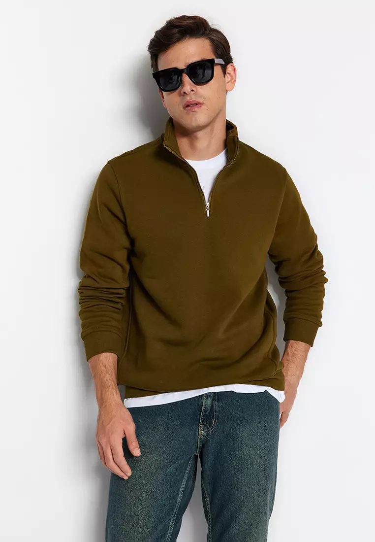 Half shop zipper jacket