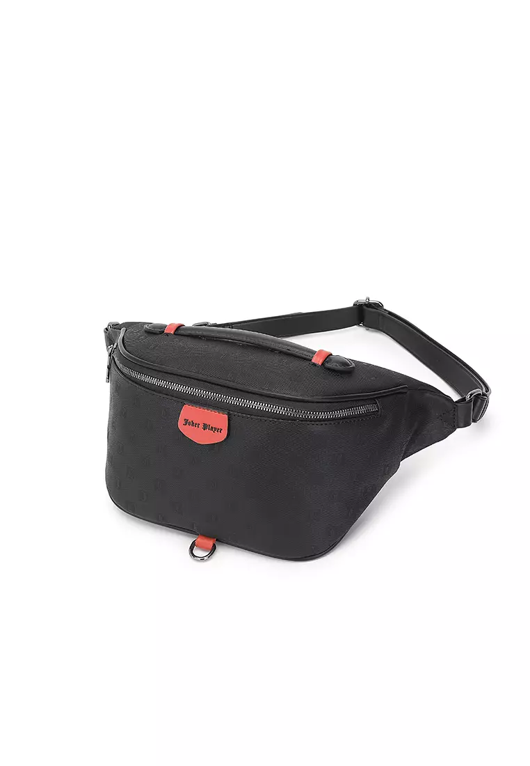 Men's Waist Bag / Belt Bag / Chest Bag - Black