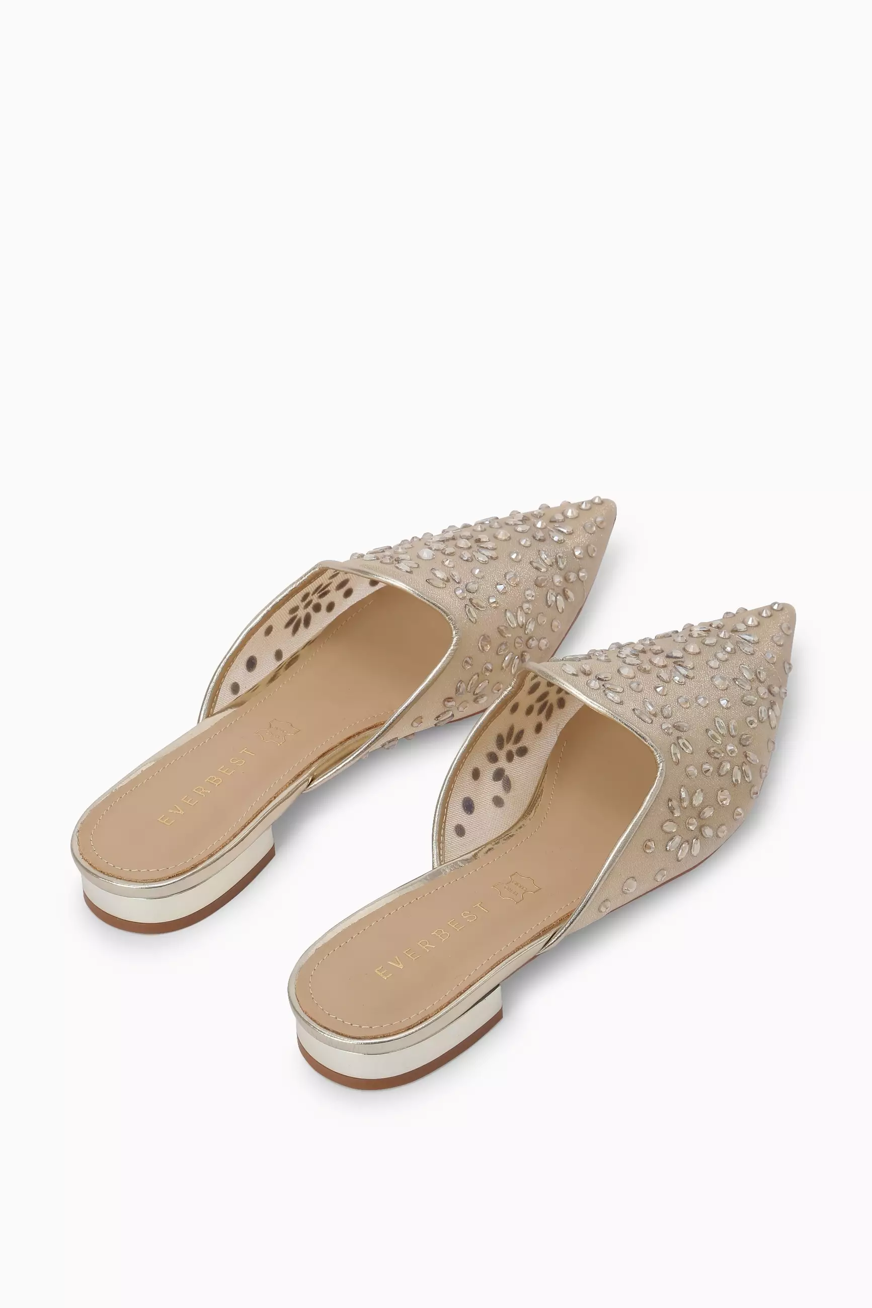 EVERBEST NAROLIN (Light Gold) - Women's Leather Mules