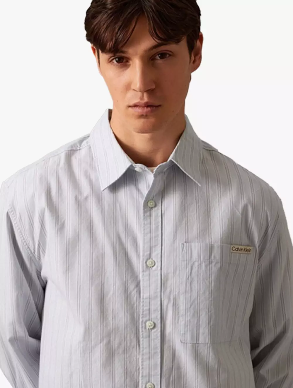 Calvin Klein - Striped Oxford Relaxed Shirt - Blue