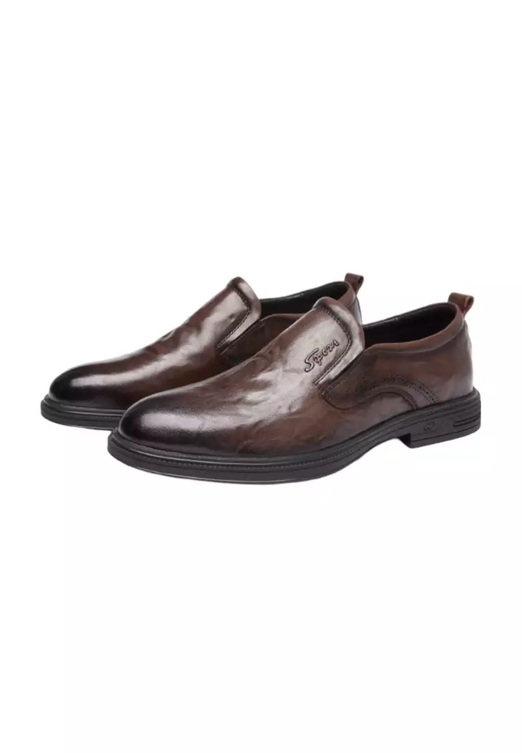 Soft-Soled Non-slip British Retro Business Formal Leather Shoes