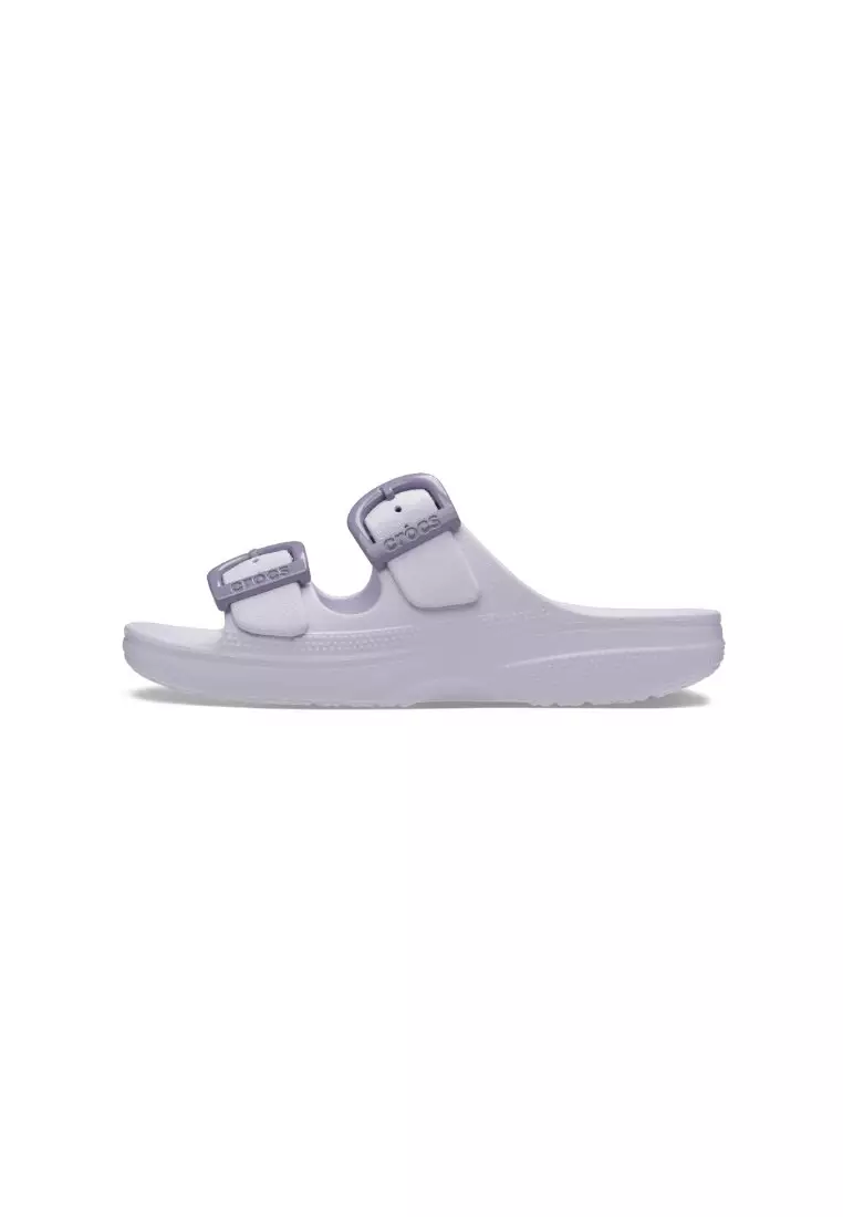 Women's Saturday Enamel Buckle Sandal in Purple Halo
