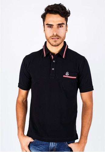 Johnwin - Slim Fit - Casual Active - Black basic Polo Shirt.