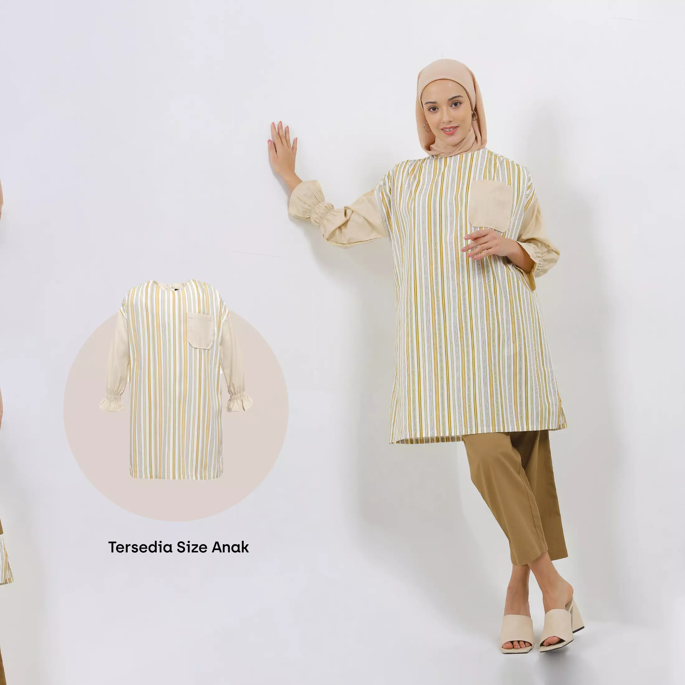 MFMW Clesia Tunik Kubus Motif Salur