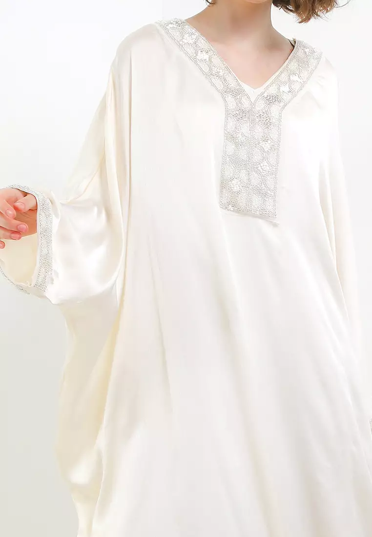 Ethnic Beaded Silky Kaftan