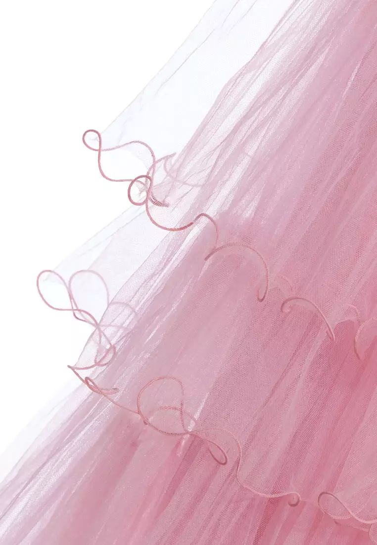 Layered Tulle Ruffle Skirt