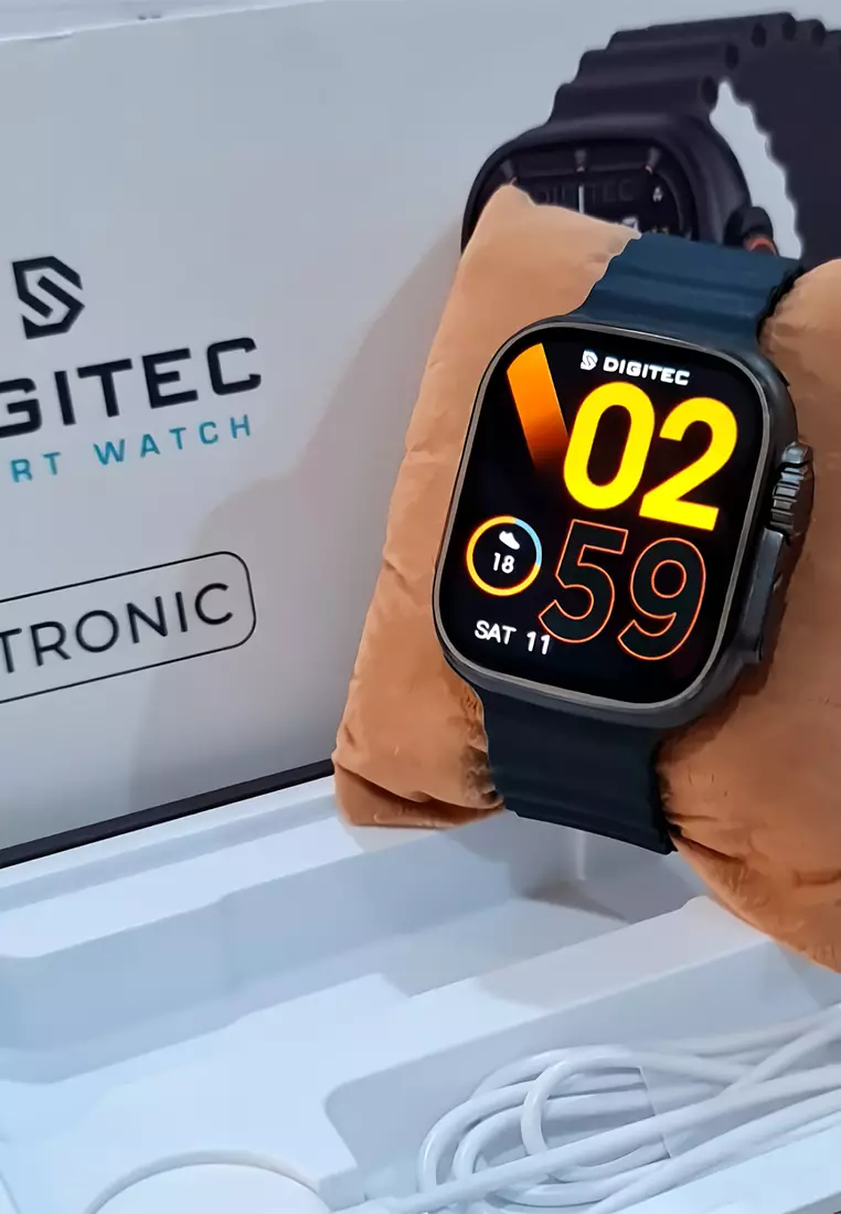 Digitec TRONIC Jam Tangan Smartwatch Original - Grey Rubber Strap