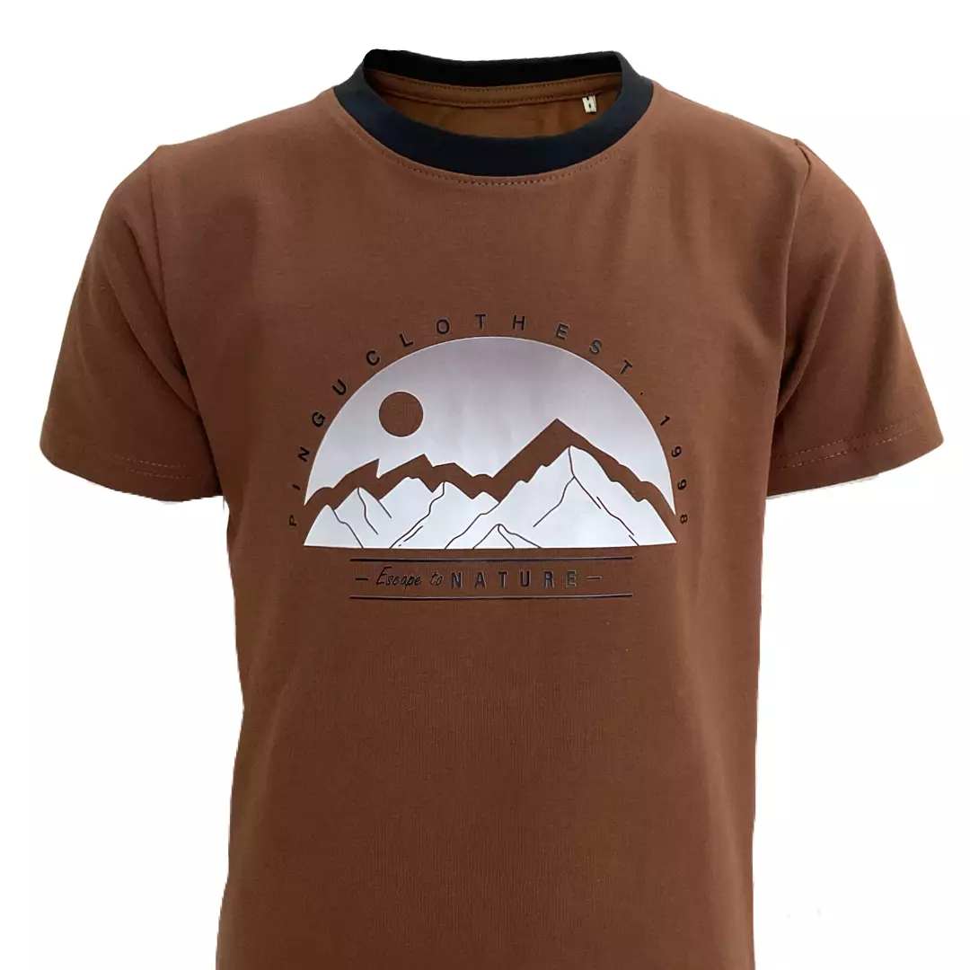 Pingu Kaos Anak Laki Laki Sablon Coklat 92000732