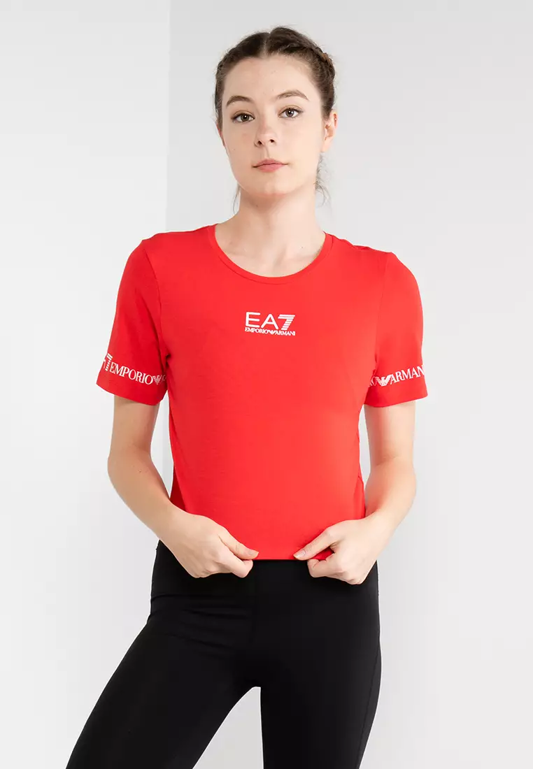 Red ea7 outlet t shirt