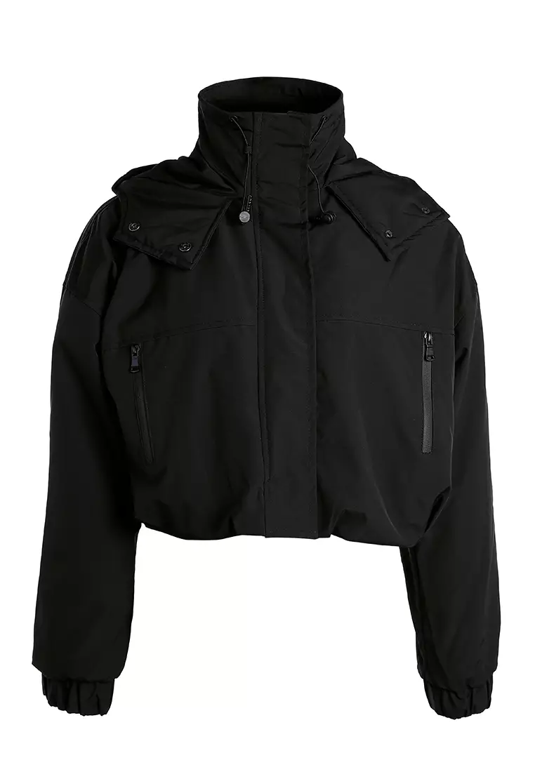 Jaket Tenun Serut Pendek Warna Hitam