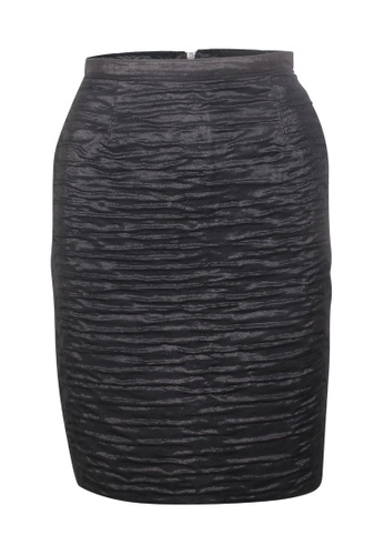 Dolce & Gabbana black dolce & gabbana Black Metalic Fabric Skirt 1A9F1AACEDAAF7GS_1