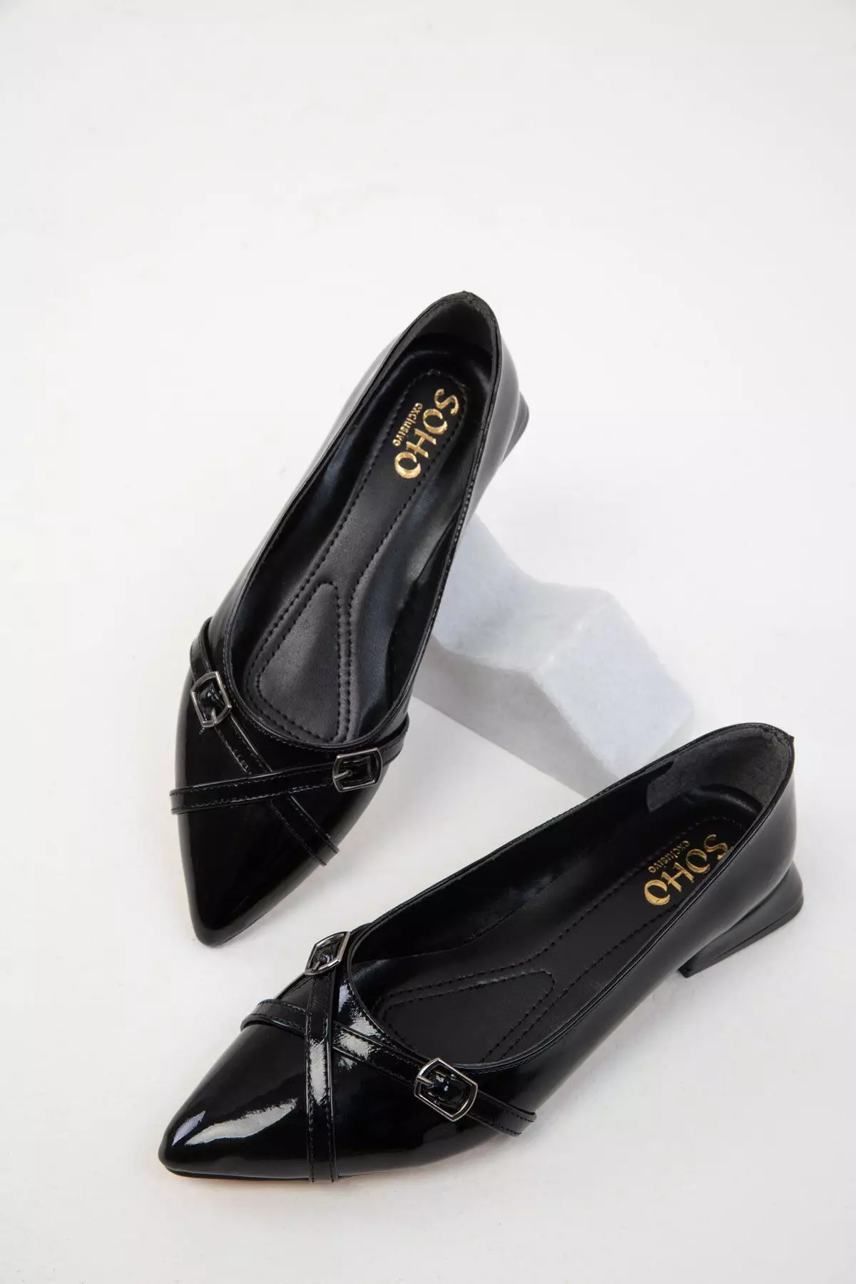 Discount on Soho  shoes - SKU: Double Strap Pointed Toe Low Heels
