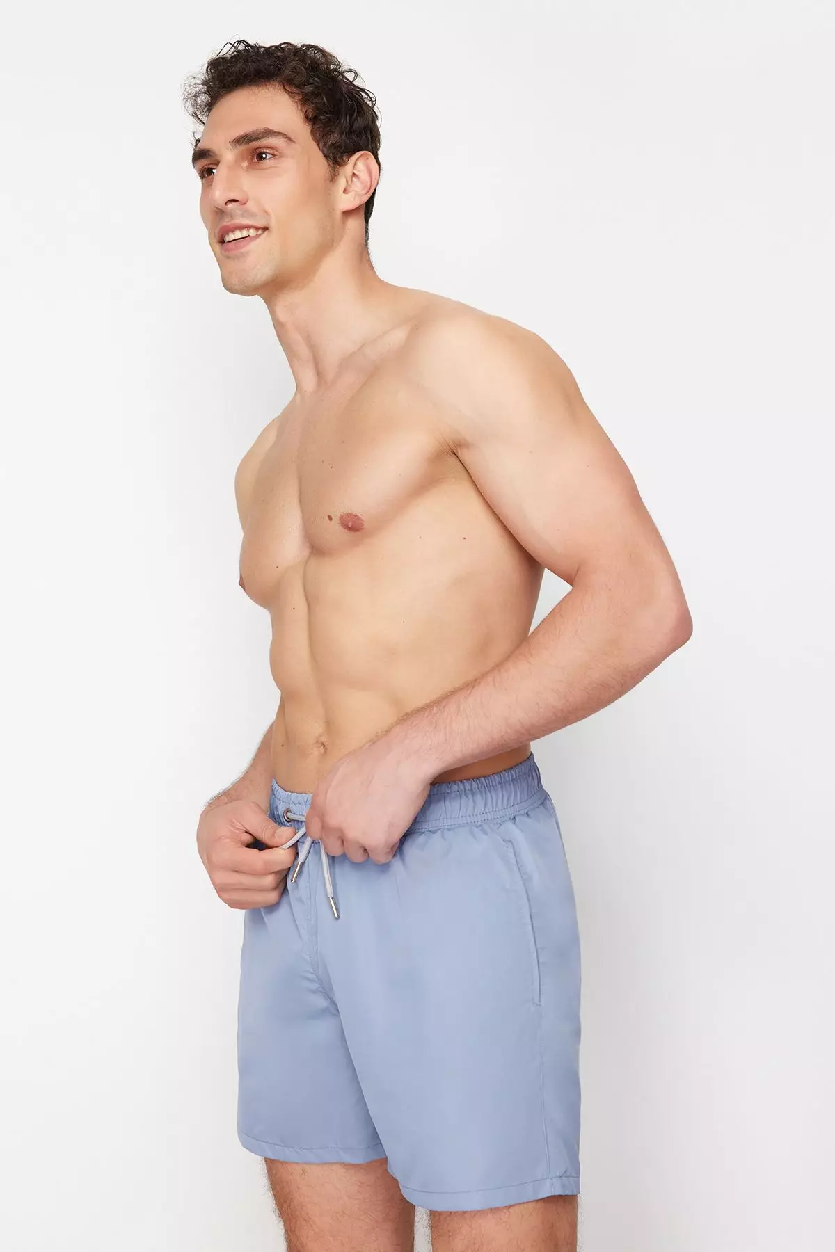 Light Blue Basic Standard Size Swimsuit Swim Shorts TMNSS20DS0023