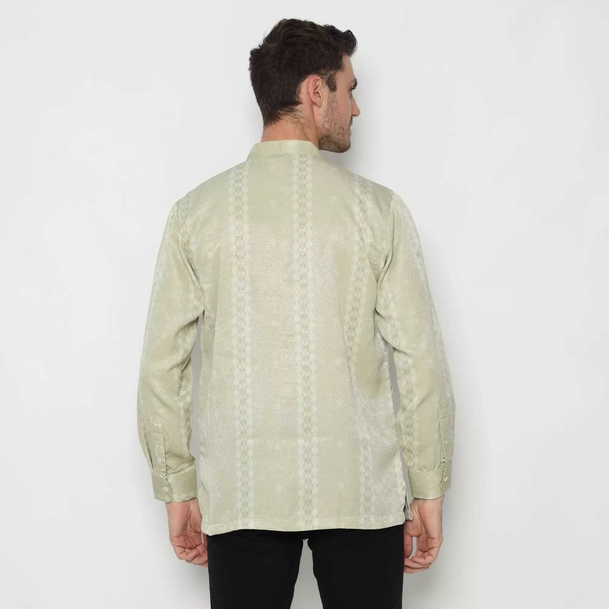 Platini Kemeja Koko Pria Lengan Panjang Katun CREAM 961305