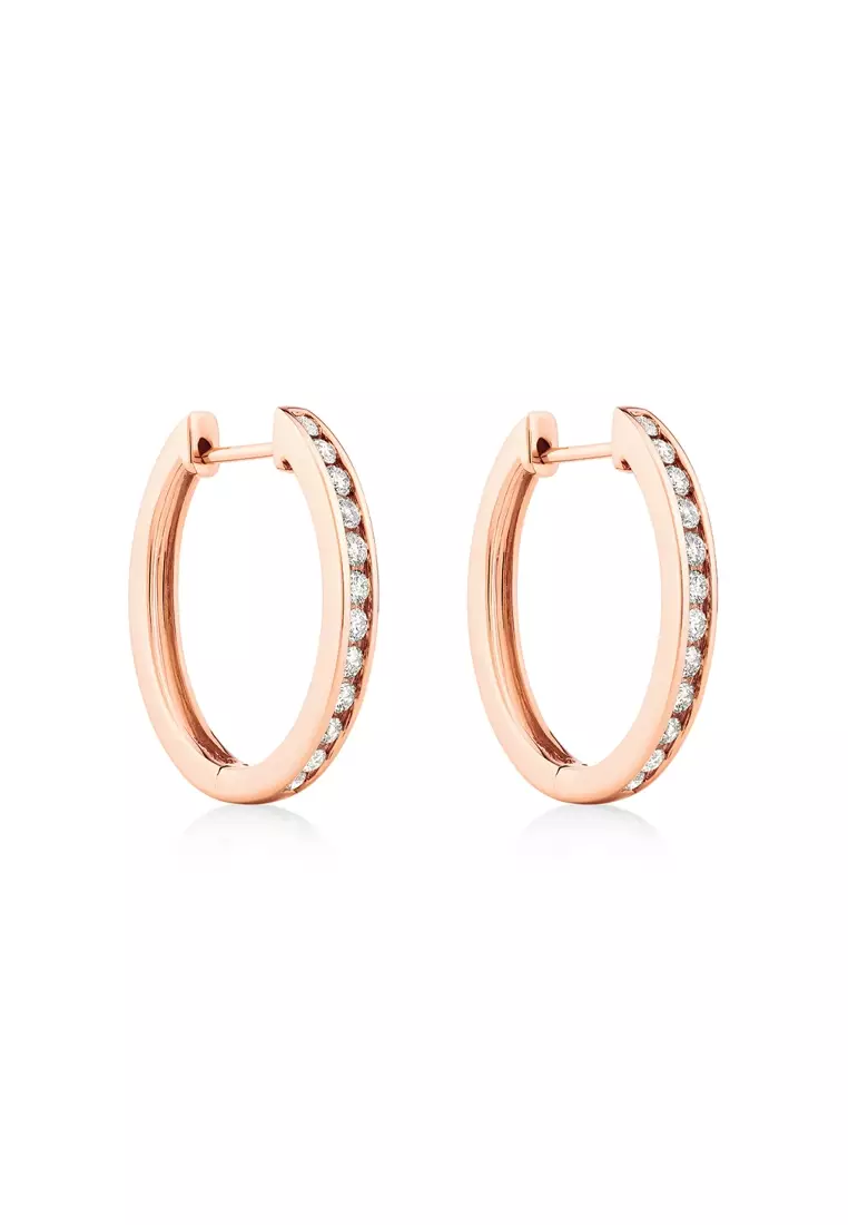 Michael hill rose sales gold hoop earrings