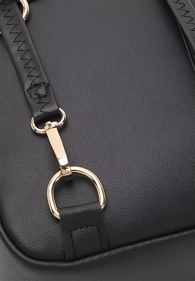 Women's 2-Way Backpack / Crossbody Bag / Sling Bag - Black