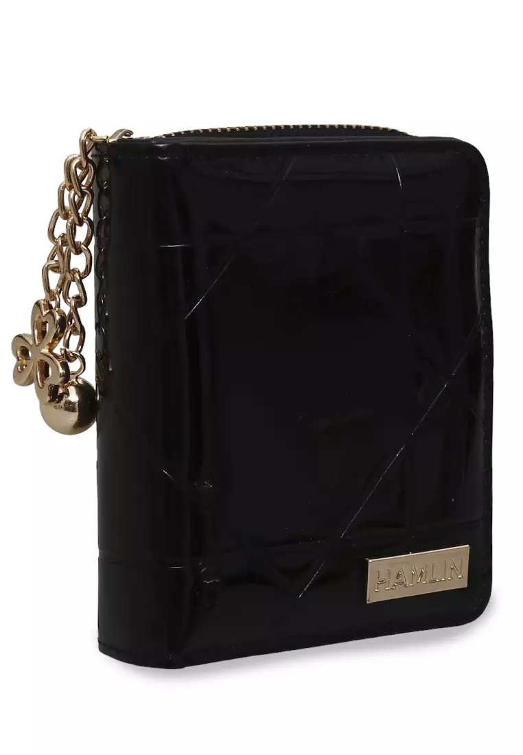 Fisseha Dompet Lipat Wanita Many Slot Mini Wallet Motif Polos Material Leather ORIGINAL - Black