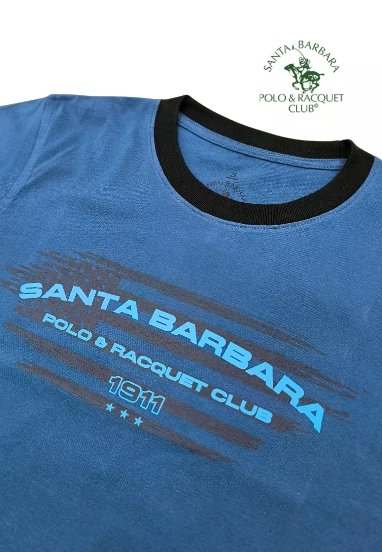 Knits Single Jersey ss Graphics Shirt - Blue